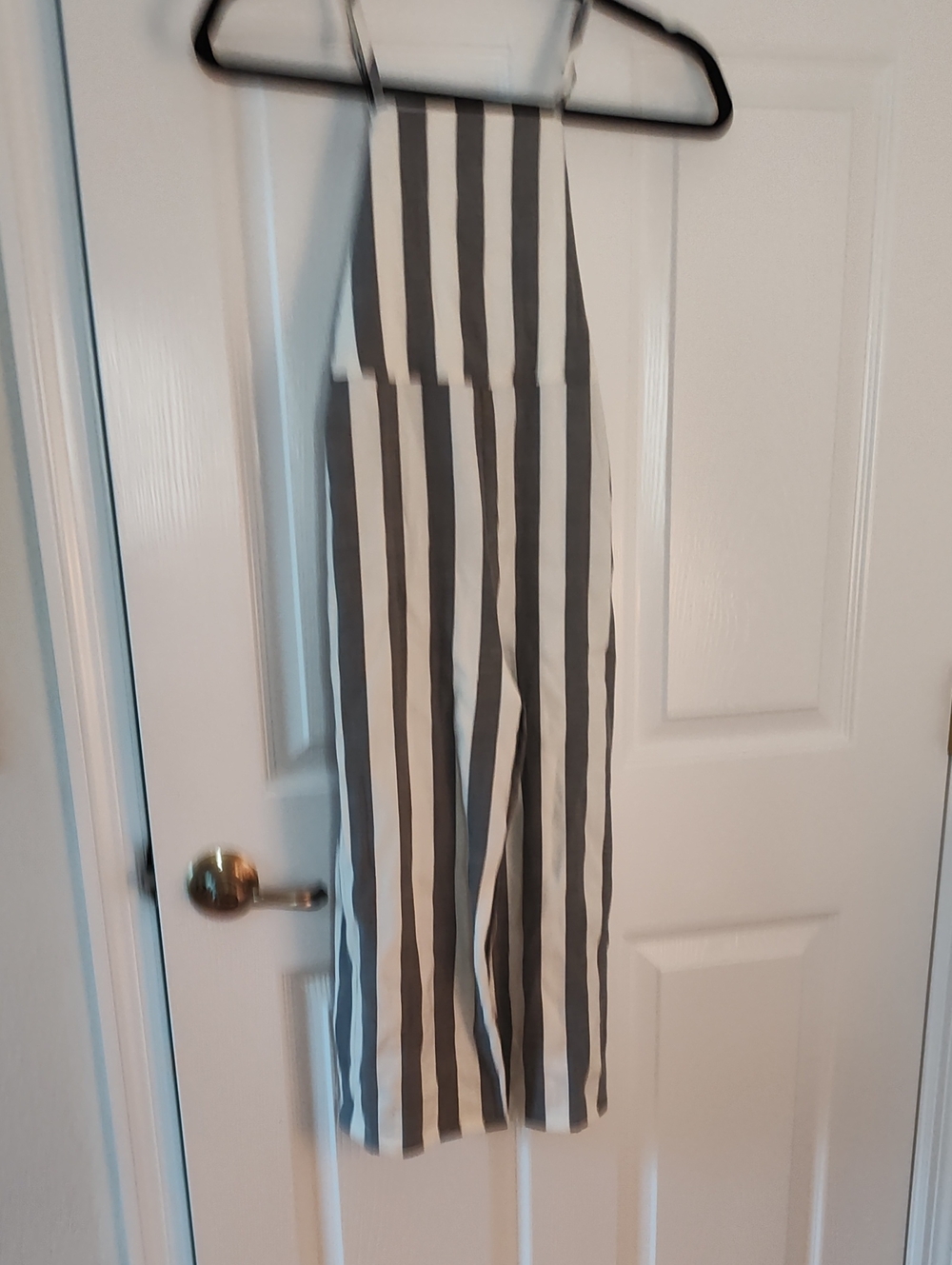 GB girls Black and White Striped Jumpsuit